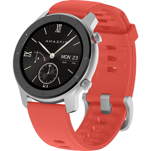 W1910TY5N: AmazFit GTR 42mm Coral Red Smart Watch | Convena.com