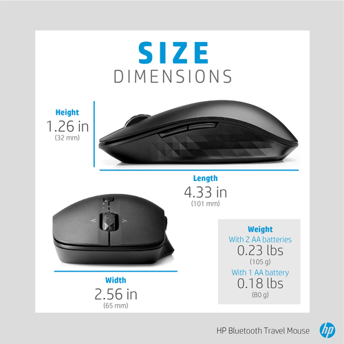 hp bluetooth travel mouse 6sp25aa