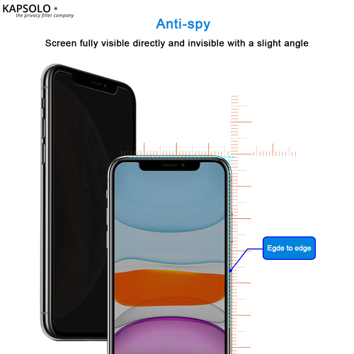 Kap302 Kapsolo Privacy Tempered Glass Iphone 11 Xr Sreen Protection Clear Screen Protector Apple Convena Com