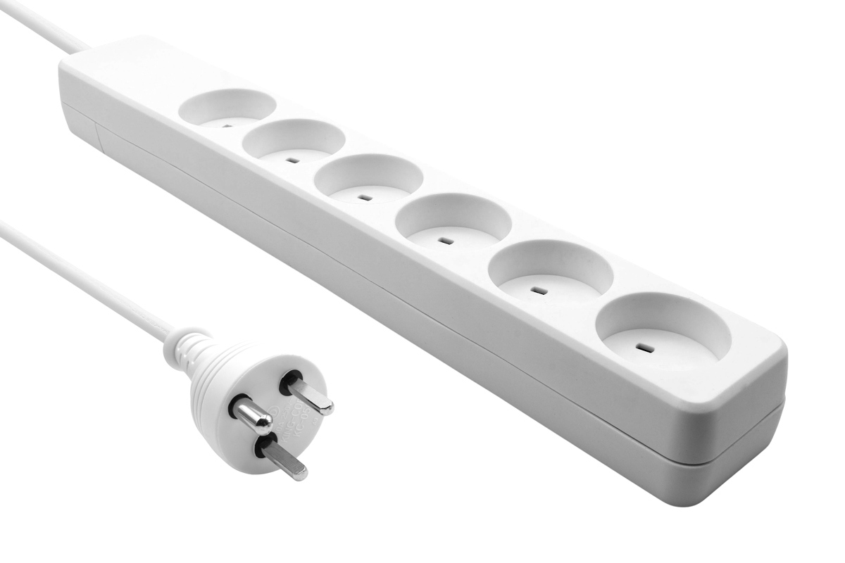 KIT6-KIT04W: ProXtend Danish IT Power Strip 6-way 4M White | Convena.com